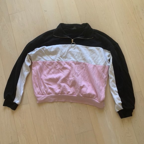 Collared Colorblock Sweatshirt - Picture 1 of 2